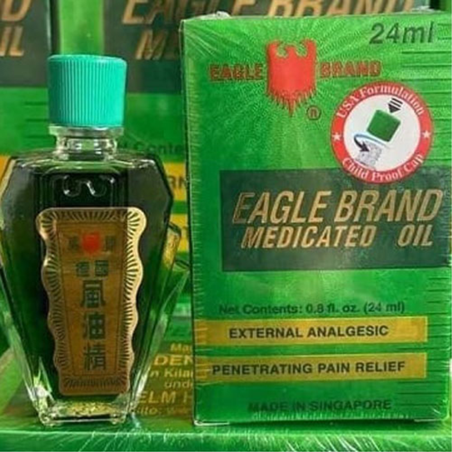 Dầu Gió Xanh Con Ó Mỹ Eagle Brand Medicated Oil 24ml