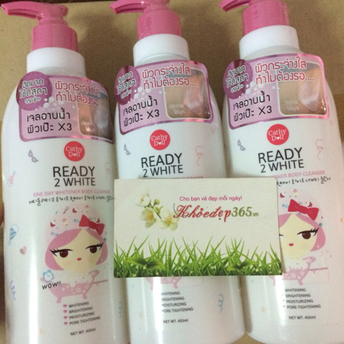 Sữa Tắm Trắng Da Cathy Doll Ready 2 White One Day 450ml