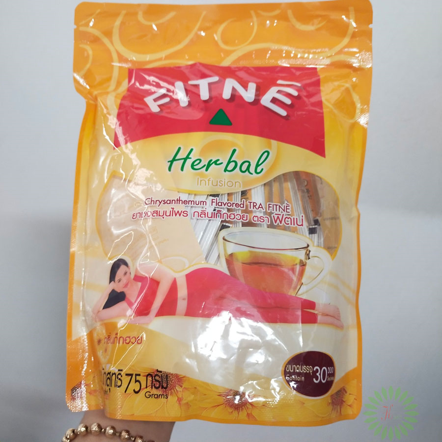 Trà Giảm Cân Túi Lọc Thải Độc Fitne Herbal Hoa Cúc Thái Lan(30 gói)