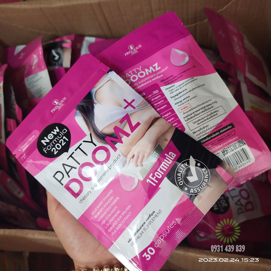 Viên uống nở ngực nâng mông Patty Doomz + mẫu mới Thái Lan