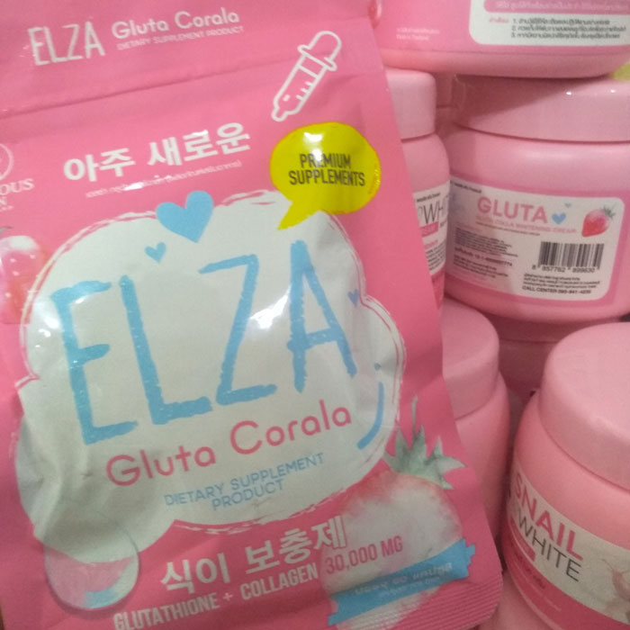 Viên Uống Trắng Da Mờ Nám Elza Gluta Colara Thái Lan
