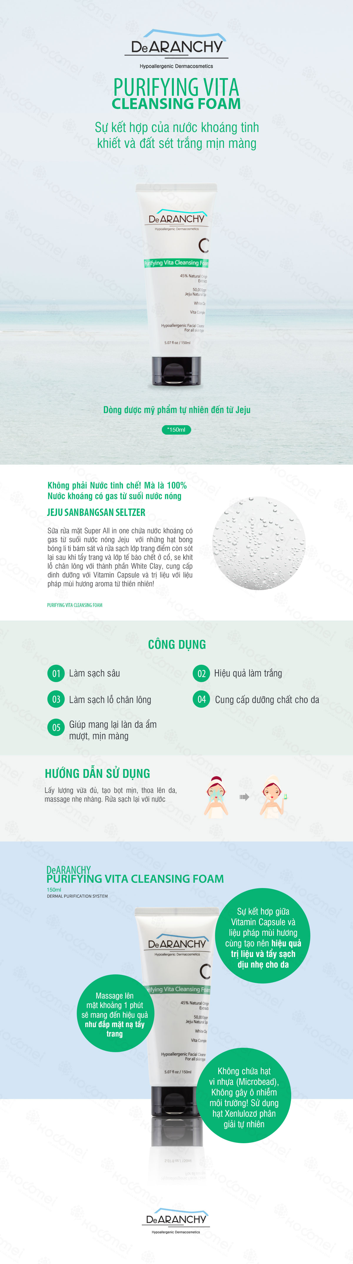Sữa Rửa Mặt Dearanchy Purifying Vita Cleansing Foam 150ml Sửa Rửa Mặt-1