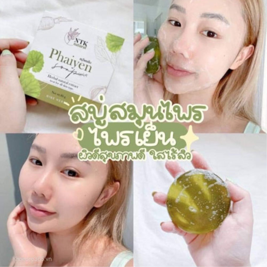 Xà Phòng Rửa Mặt Trị Mụn Thảo Dược Phaiyen Soap Thái Lan Sửa Rửa Mặt-1