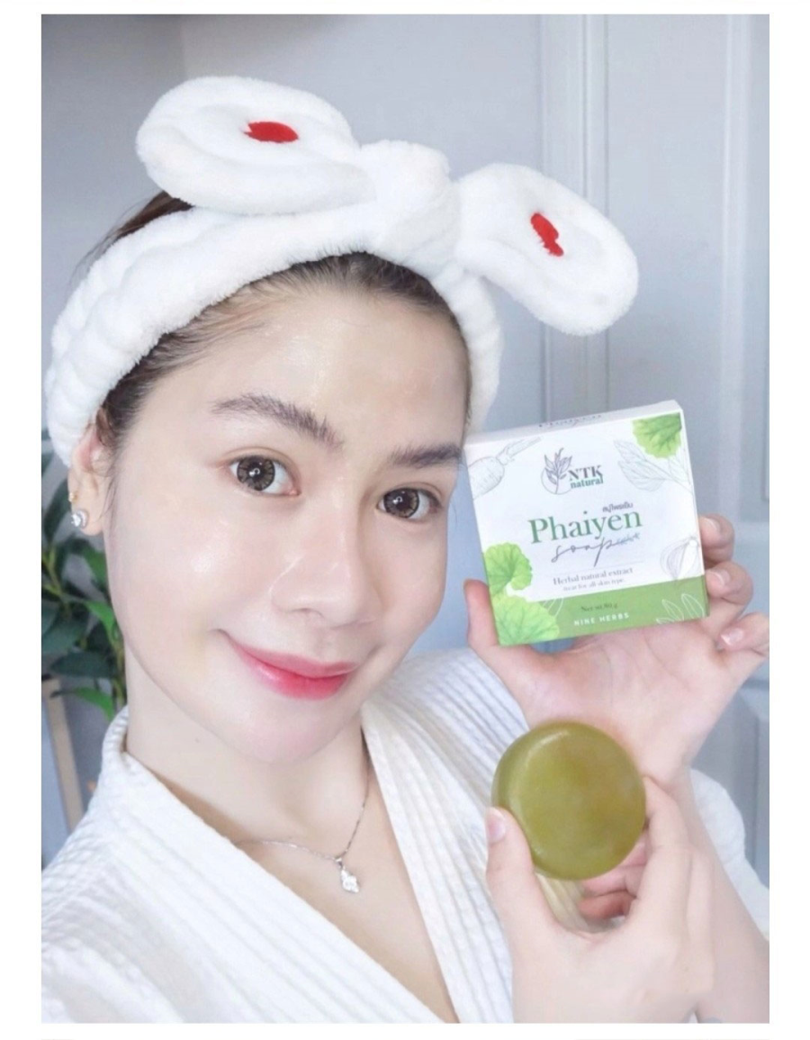 Xà Phòng Rửa Mặt Trị Mụn Thảo Dược Phaiyen Soap Thái Lan Sửa Rửa Mặt-1