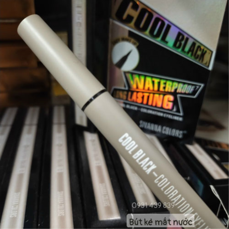 Bút Kẻ mắt nước Cool Black Coloration Eyeliner Sivanna Colors Thái Lan Trang điểm mắt-1