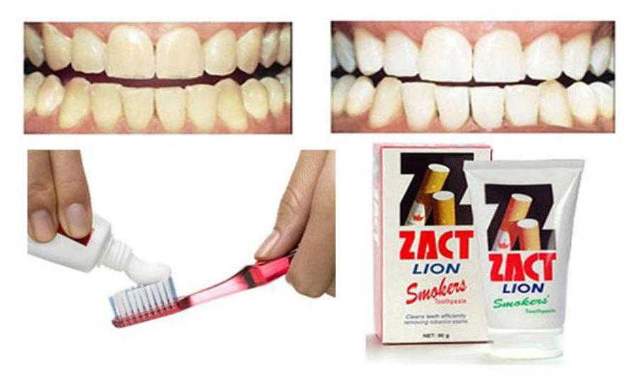 Kem Đánh Răng Dành Cho Người Hút Thuốc Zact Lion 160g Kem đánh răng - chăm sóc răng-1