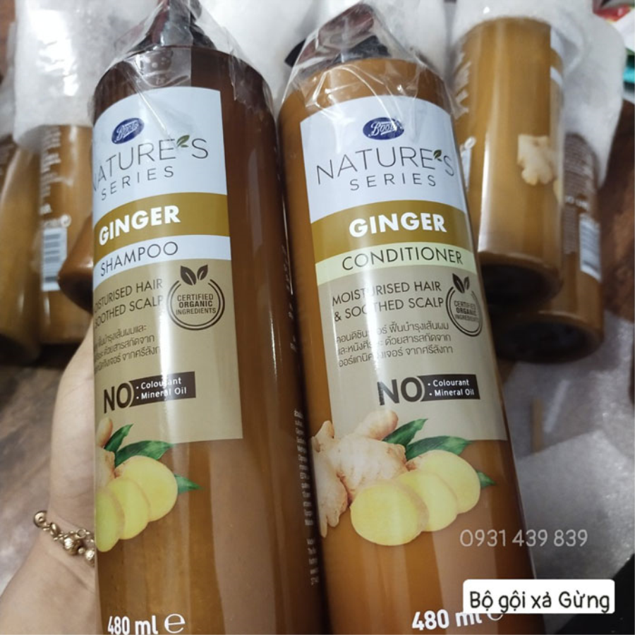 Cặp Gội Xả Gừng Nature's Series Ginger Shampoo and Conditioner Thái Lan Dầu gội-1