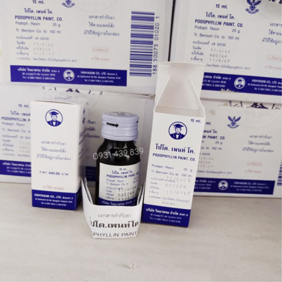 Thuốc Bôi Trị Sùi mào gà, Mụn cóc, mụn vùng kín Podophyllin Thái Lan Phong the-1