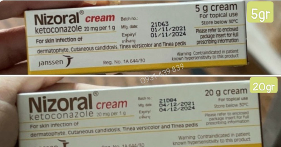 Thuốc Đặc Trị Lang Ben, Nấm, Ngứa Nizoral Thái Lan Thuốc Đặc Trị Lang Ben-1