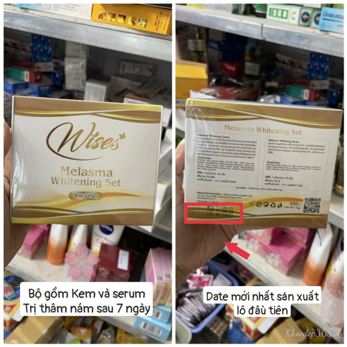Bộ Dưỡng Trắng Da Trị Thâm Nám Wises Melasma Whitening Thái Lan Kem Trị Nám - Tàn Nhang-1
