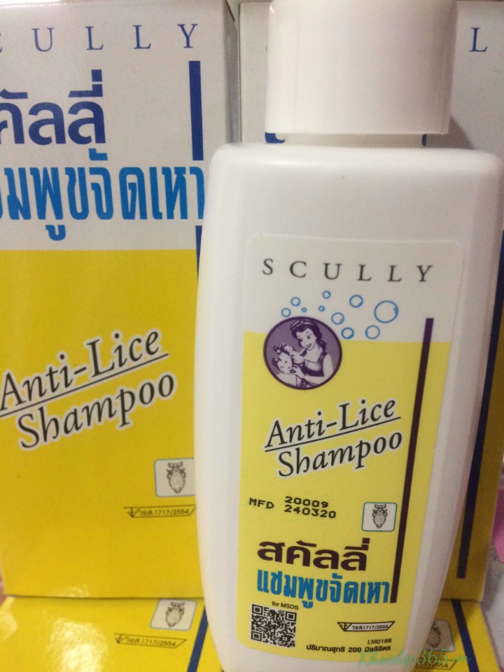 Dầu Gội Trị Chấy (Chí) Tóc Scully Anti Lice Thái Lan 200ml Dầu gội-1