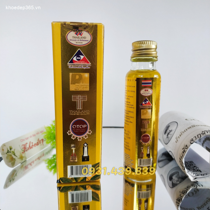 Dầu Thập Tự Vàng Thái Lan- Gold Cross Yellow Oil 24ml Dầu Thảo Dược-2