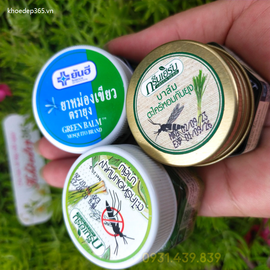 Dầu Thoa Trị Muỗi Đốt Yanhee Green Balm Mosquito Brand Thái Lan 13g Dầu Thảo Dược-2