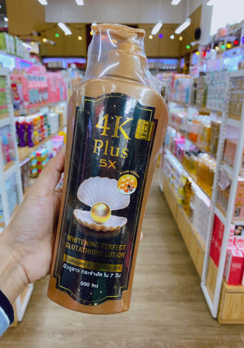 Dưỡng Thể 4K Plus 5X Whitening Perfect Glutathione Lotion Thái LanThái Lan 500ml Kem Dưỡng Toàn Thân-1