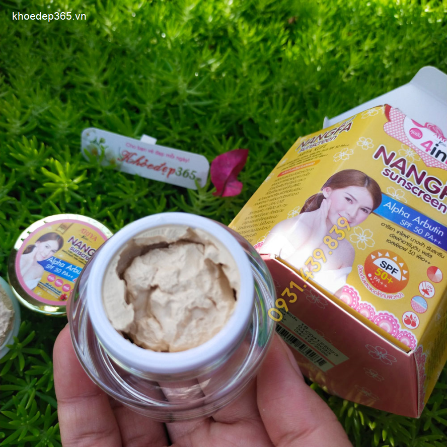 Kem Chống Nắng Che Khuyết Điểm Nangfa Sunscreen Ariya 4in1 SPF 50 Thái Lan 20gr(Hộp lớn) Kem Chống Nắng - Dưỡng Trắng Da-2