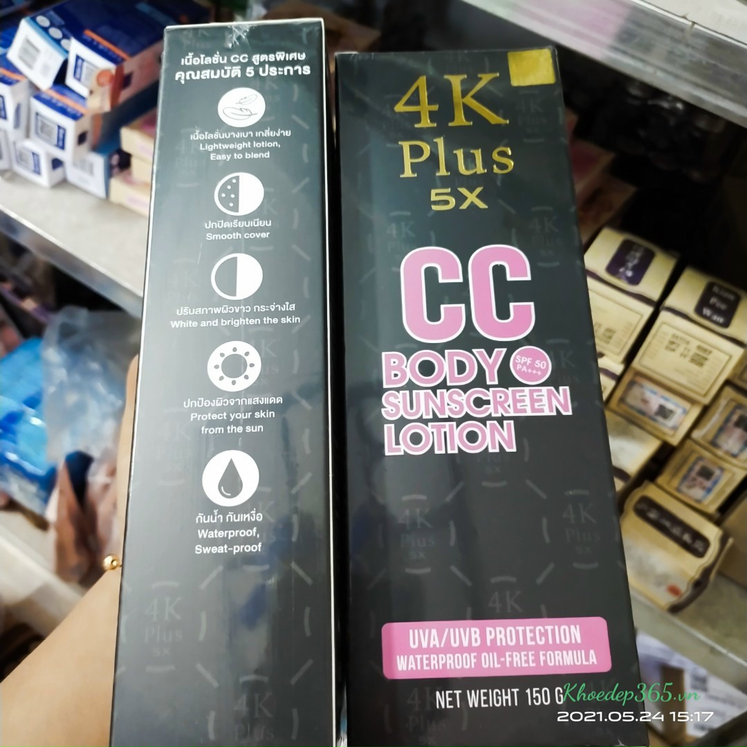 Kem Chống Nắng Dưỡng Thể 4K Plus CC Body Sunscreen Thái Lan Kem Dưỡng Toàn Thân-1