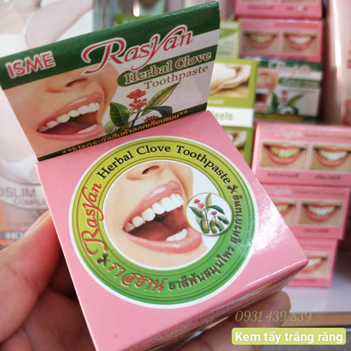 Kem Tẩy Trắng Răng ISME Rasyan Herbal Clove Thái Lan Kem đánh răng - chăm sóc răng-1