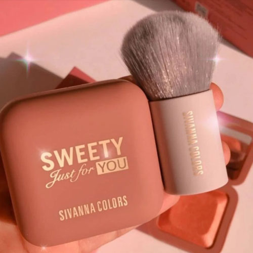 Phấn Má Hồng Kèm Cọ Sivanna Colors Sweety Just For You Thái Lan Trang điểm mặt-1