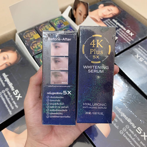 Serum Dưỡng Trắng Da 4K Plus 5X Whitening Thái Lan 20ml Serum Dưỡng Trắng Da-1