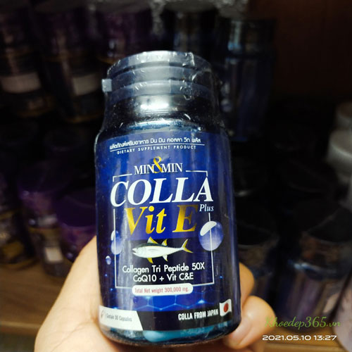 Viên Uống Trắng Da Chắc Móng Khỏe Tóc Min&Min Colla Vit E Plus Thái Lan Kem Dưỡng Toàn Thân-1