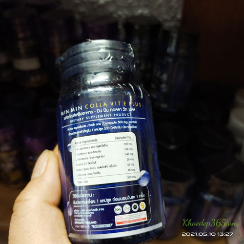 Viên Uống Trắng Da Chắc Móng Khỏe Tóc Min&Min Colla Vit E Plus Thái Lan Kem Dưỡng Toàn Thân-1