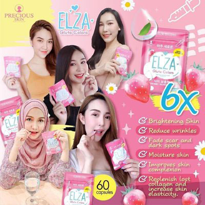 Viên Uống Trắng Da Mờ Nám Elza Gluta Colara Thái Lan Kem Dưỡng Toàn Thân-1