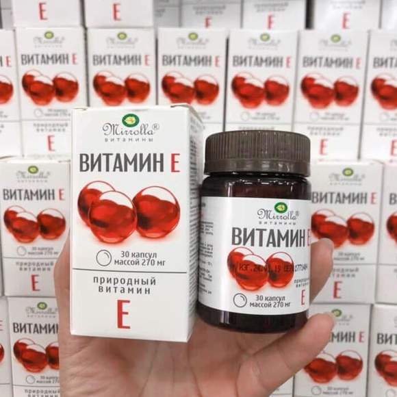 Viên Vitamin E đỏ Mirrolla Nga Sản phẩm khác-1