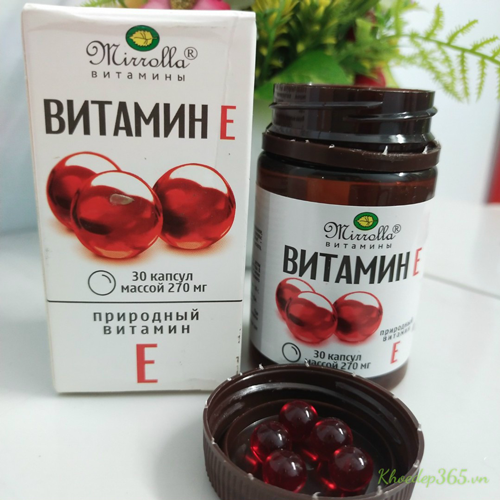 Viên Vitamin E đỏ Mirrolla Nga Sản phẩm khác-1