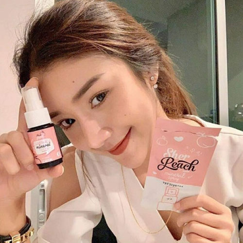 Xịt Khoáng Đào Sher Peach Thái Lan 30ml Serum Dưỡng Trắng Da-1