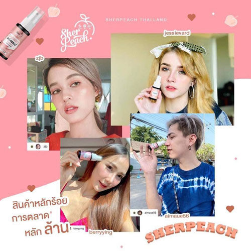 Xịt Khoáng Đào Sher Peach Thái Lan 30ml Serum Dưỡng Trắng Da-1