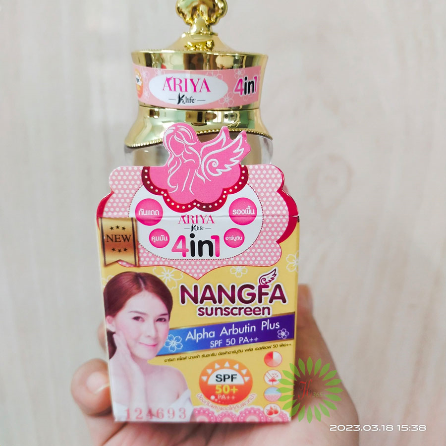 Kem Dưỡng Trắng Da Chống Nắng Che Khuyết Điểm Nangfa Sunscreen Ariya 4in1 SPF 50 Thái Lan-2