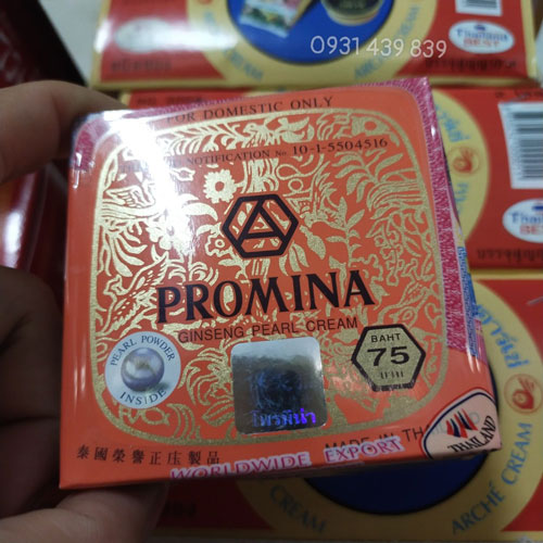 Kem Sâm Ngọc Trai Promina dưỡng trắng da, chống nắng, mờ nám, tàn nhang Thái Lan-1